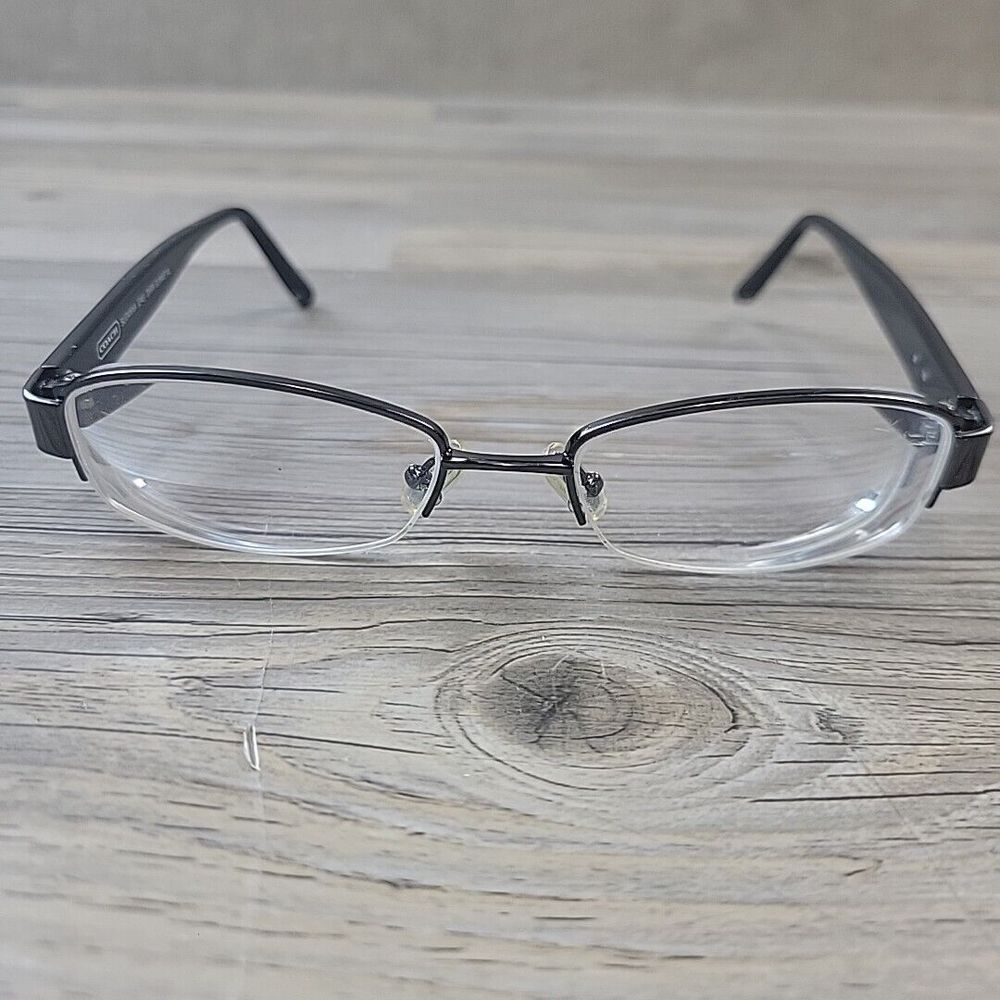 Coach SUZANNA 246 Dark Gunmetal Half Rim 50-17-135 Eyeglasses FRAMES ONLY